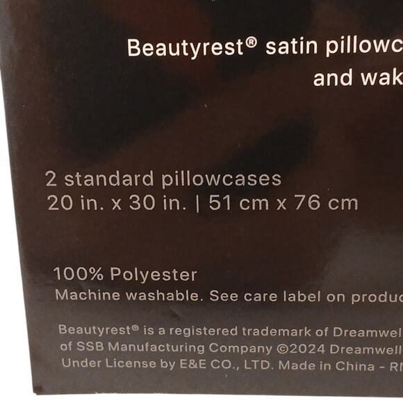 2 Pc Beautyrest STANDARD Satin Pillowcases Pastel MAUVE Silky Therapy Hair Skin - Picture 8 of 11